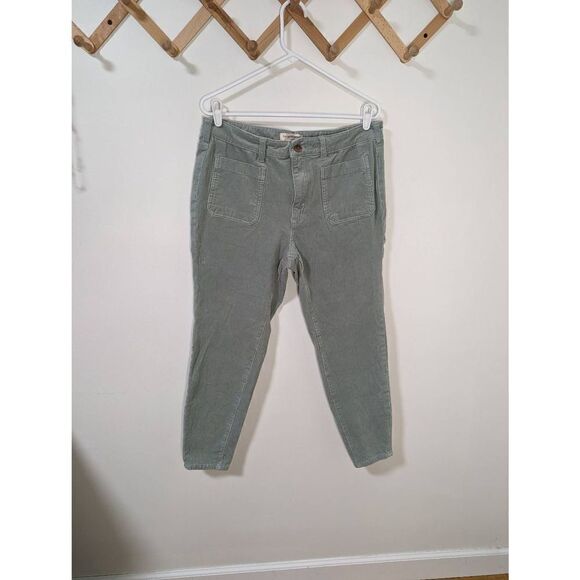 Pilcro and the Letterpress by Anthropologie Light Green Corduroy Pants - Size 16 - Picture 1 of 8